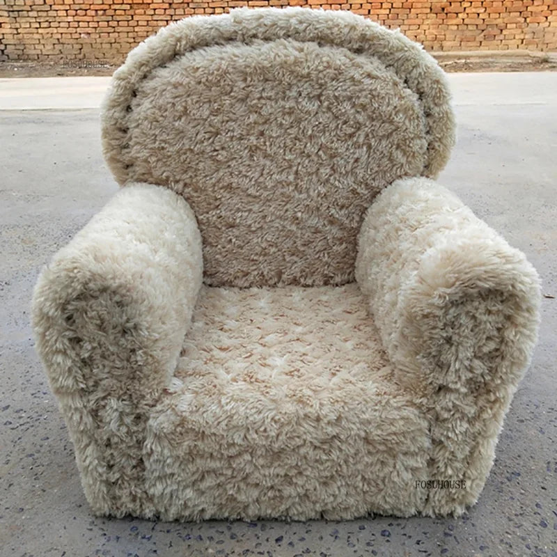 Babysofa-Thron-Pelzigen-Stil