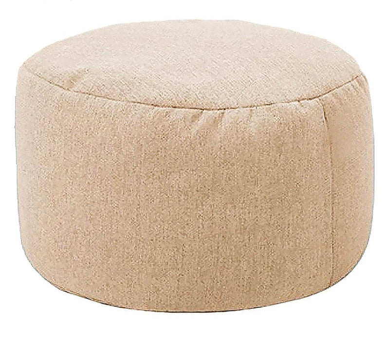 Fußhocker-Sitzsack-Hell-Khaki