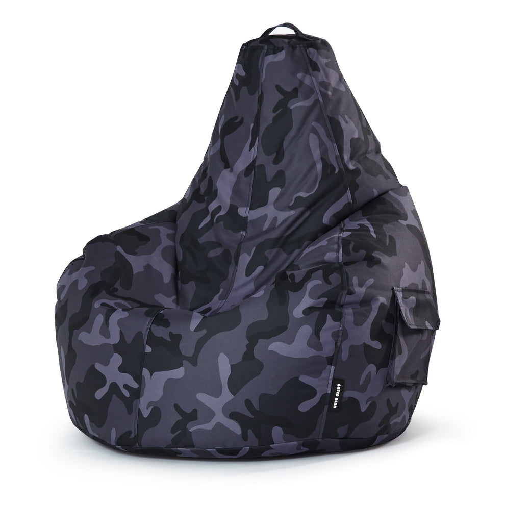 Gaming Sitzsack mit Rückenlehne-Camouflage Blau