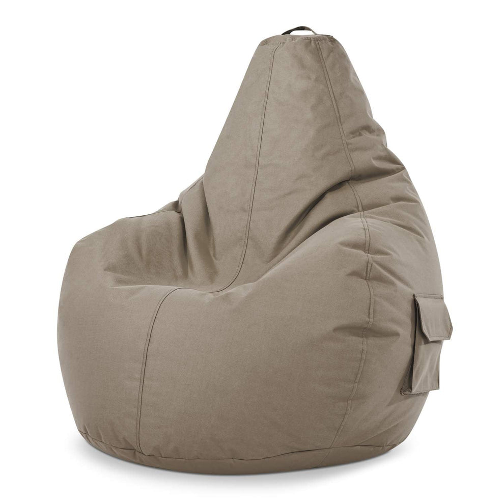 Gaming Sitzsack mit Rückenlehne-Kahki