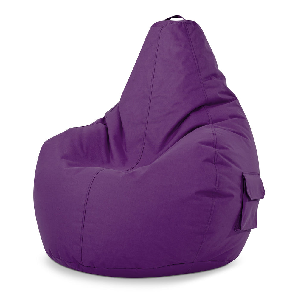 Gaming Sitzsack mit Rückenlehne-Lila