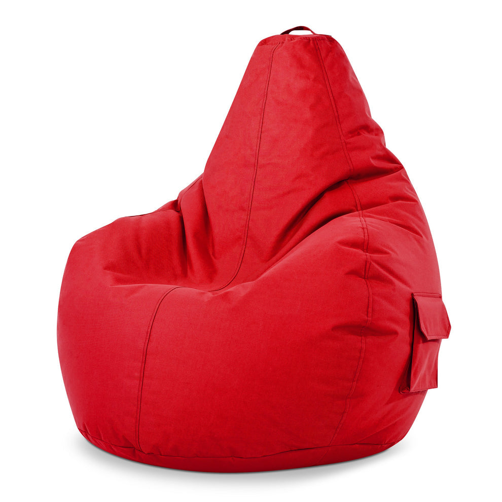 Gaming Sitzsack mit Rückenlehne-Rot