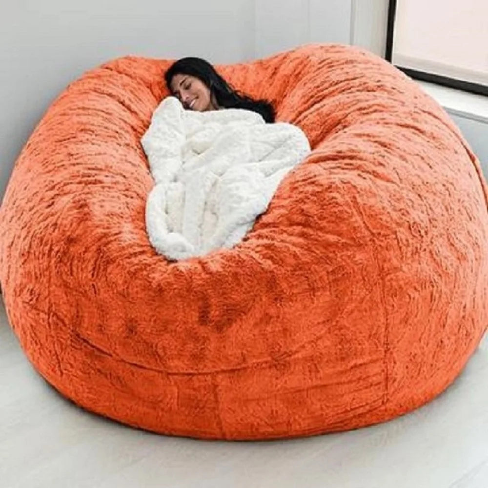 Grauer-Sitzsack-Orange