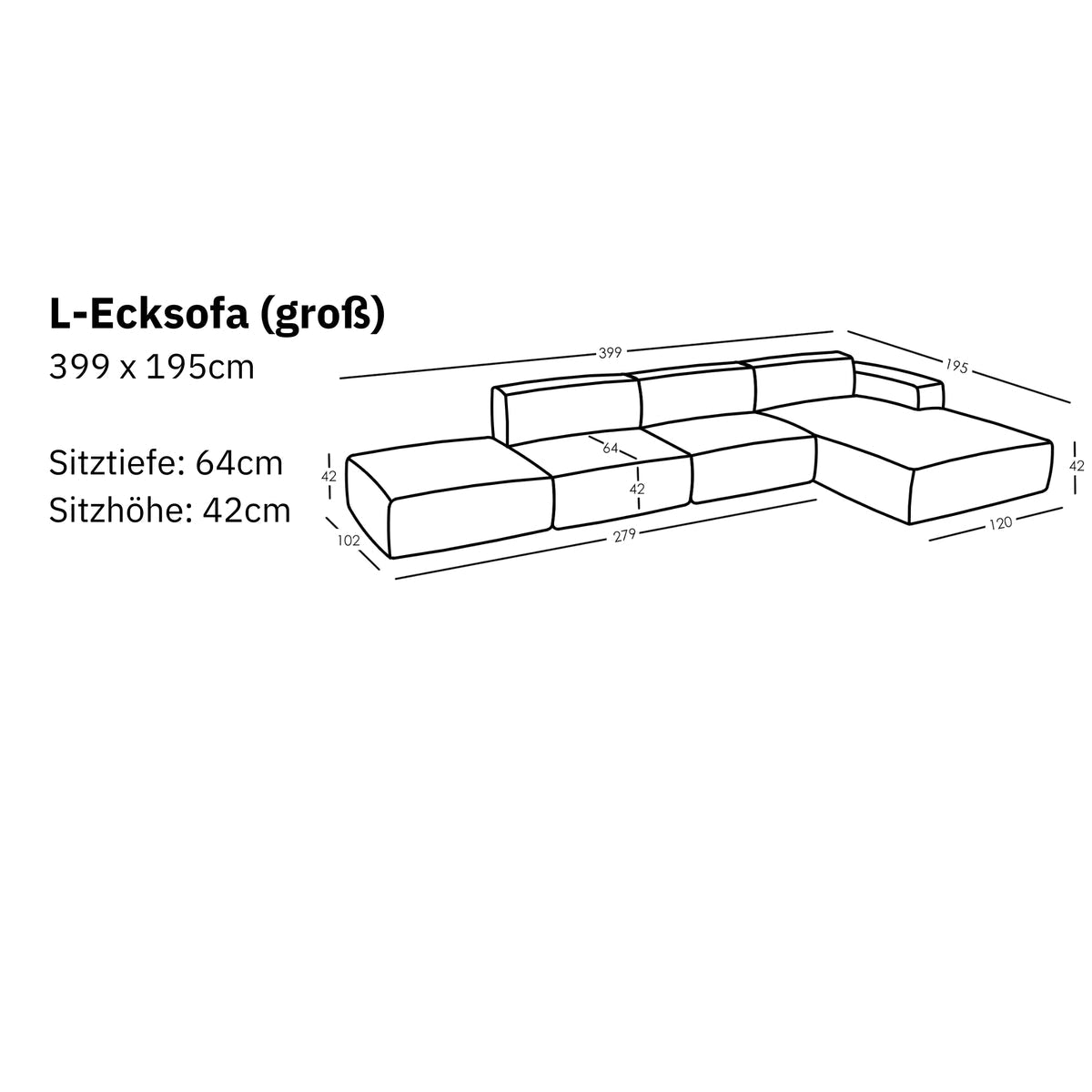 Sessel Sitzsack (Cord Velour)