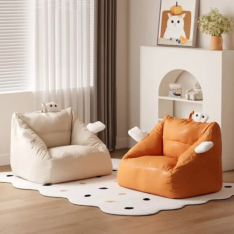Kindersofa - Weiß und Orange