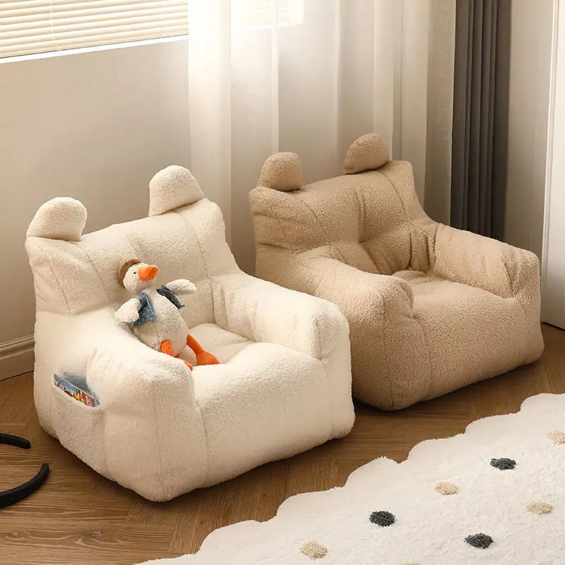 Kindersofa - Weiß und Braun
