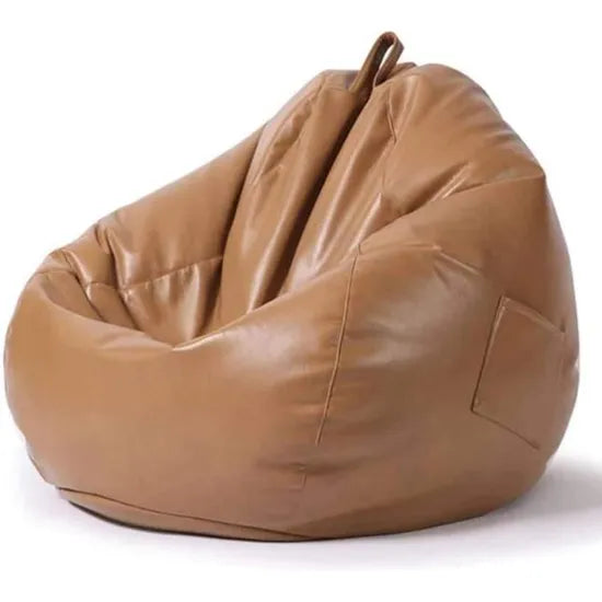 Kunstleder-Sitzsack Khaki