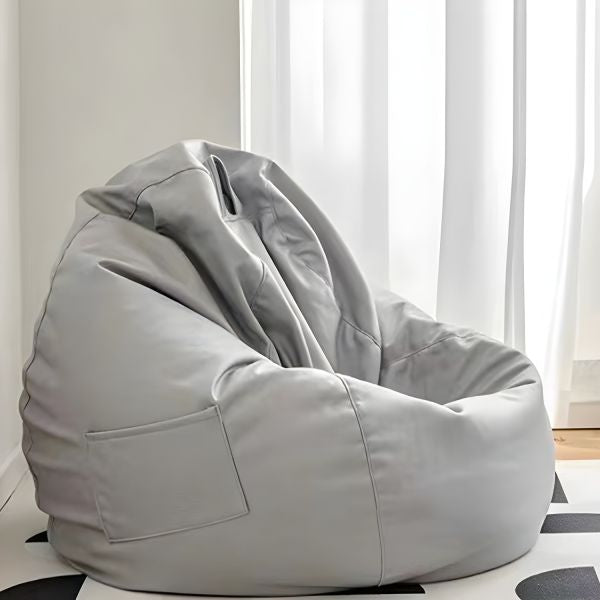 Kunstleder-Sitzsack Weiß