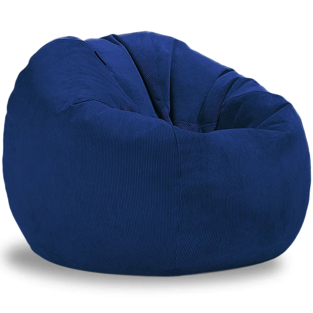Outdoor Sitzsack aus Cord-Königsblau