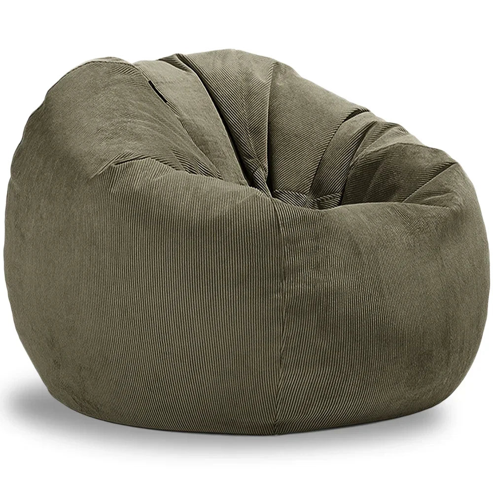 Outdoor Sitzsack aus Cord-Staubgrün
