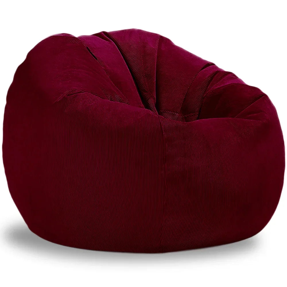 Outdoor Sitzsack aus Cord-rot