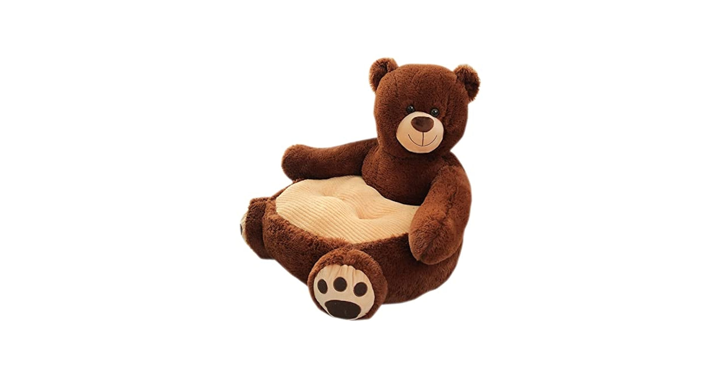 Plüsch-Kindersitzsäcke-Braun-Bär