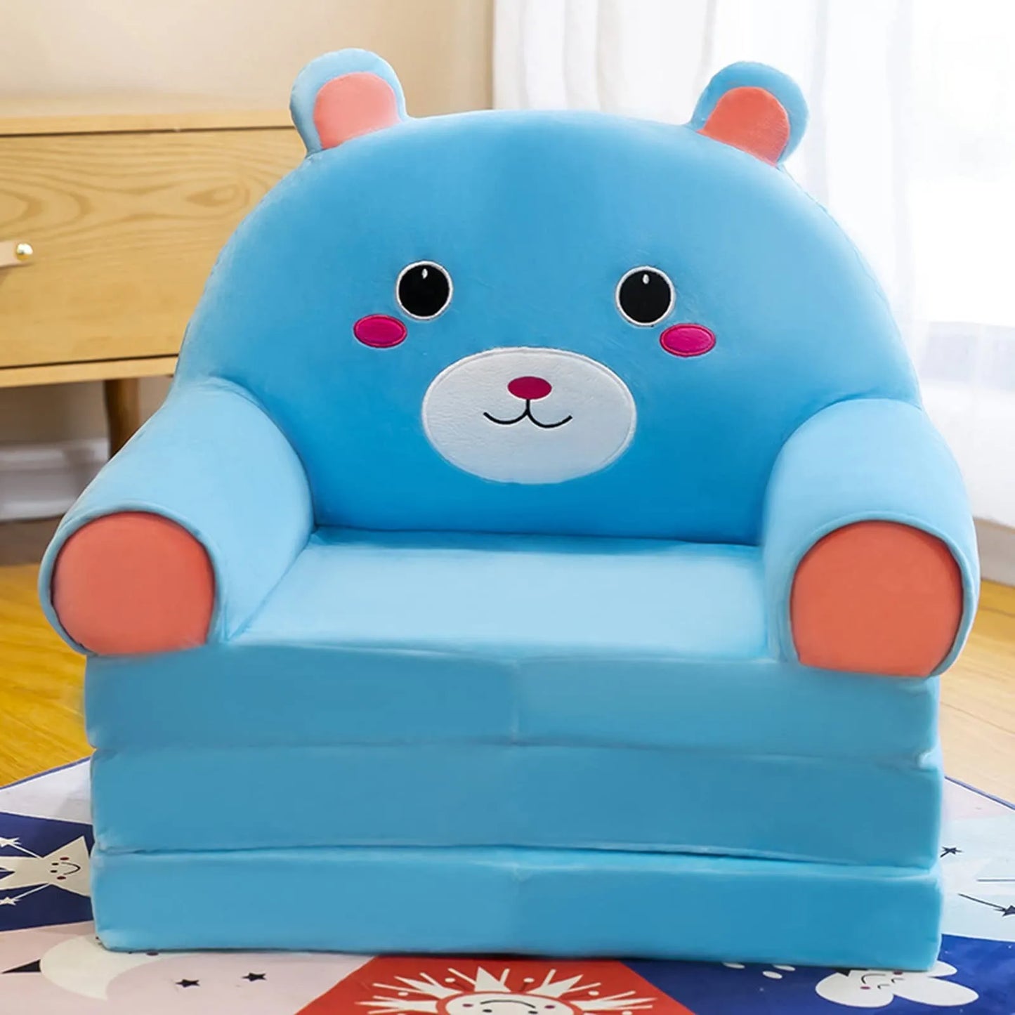 Plüschsofa für Kinder-Blau