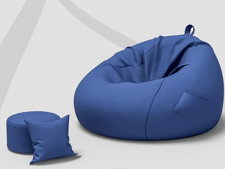 Riesensitzsack / Sitzsack Wohnzimmer-Dunkelblau mit Pedal
