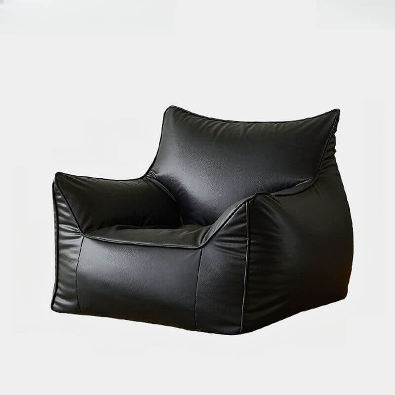 Schwarzer Leder Sitzsäcke-3