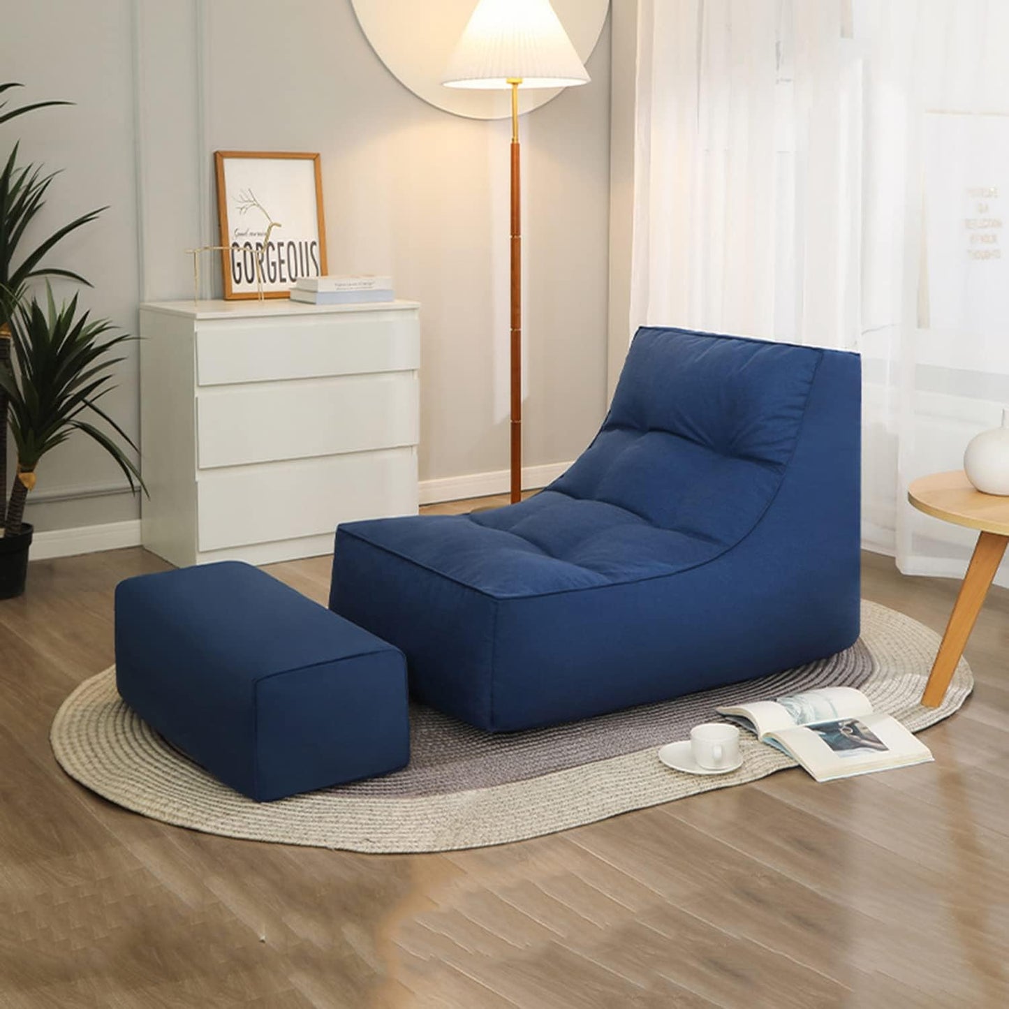 Sitzsack-Dunklblaue Zurücklehnen