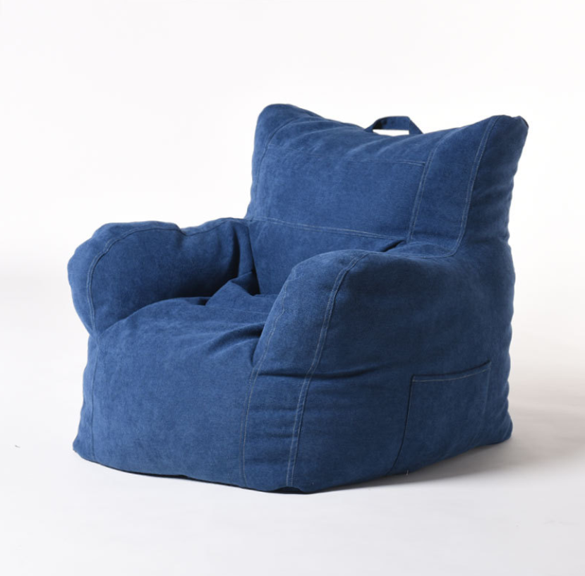 Sitzsack-Sofa-blau