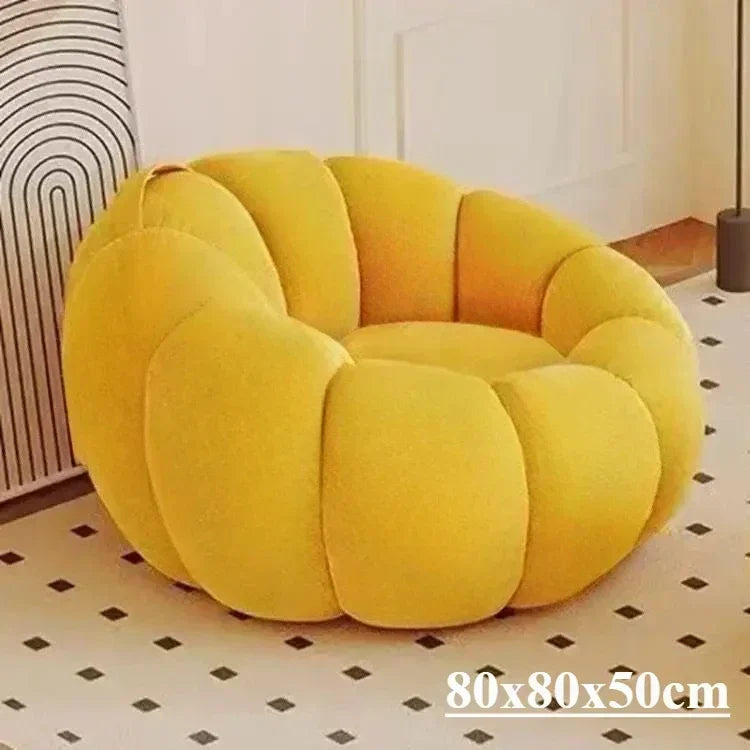 Sitzsack-Wohnzimmer-Gelb