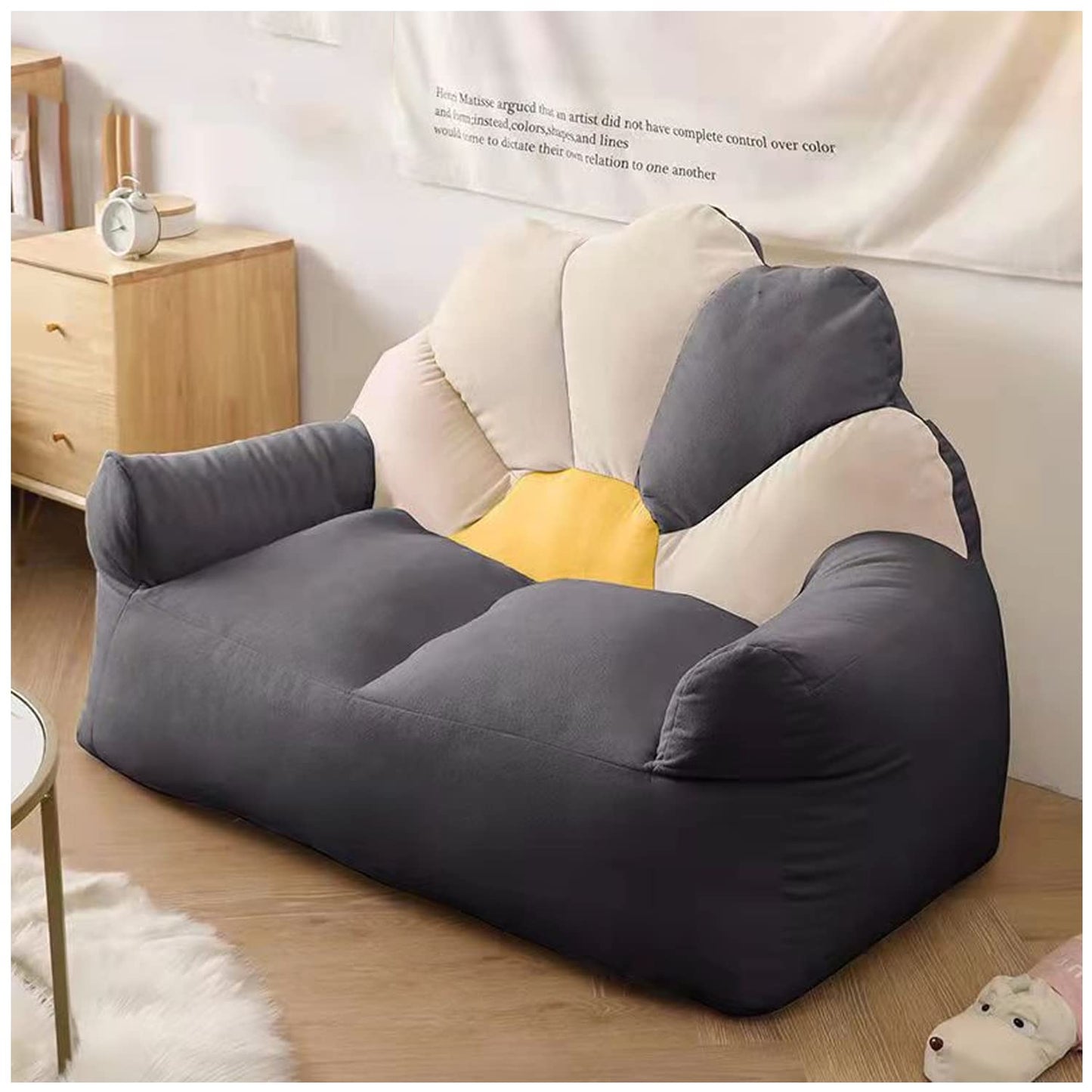 Sitzsack Sofa-Salbeigrau & Anthrazit