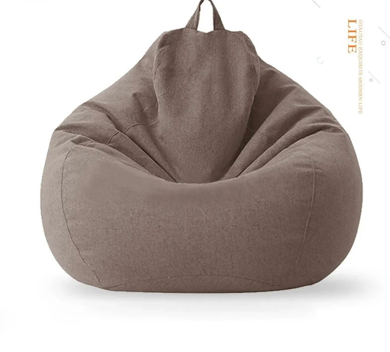 Sitzsack aus Baumwolle-Dunkelkhaki