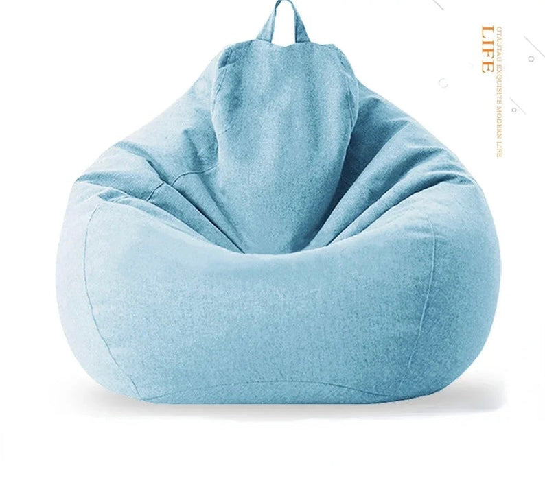 Sitzsack aus Baumwolle-Eisblau