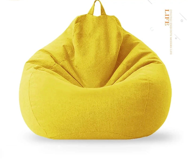Sitzsack aus Baumwolle-Gelb