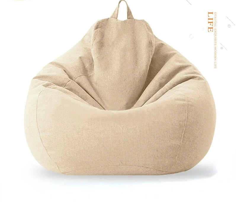 Sitzsack aus Baumwolle-Hellkhaki