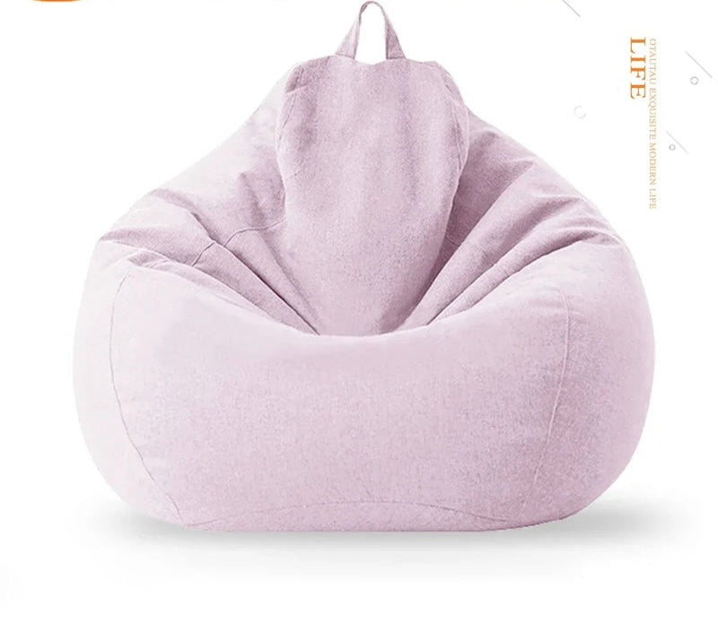 Sitzsack aus Baumwolle-Hellrosa