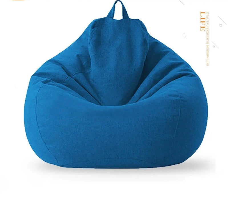 Sitzsack aus Baumwolle-Königsblau