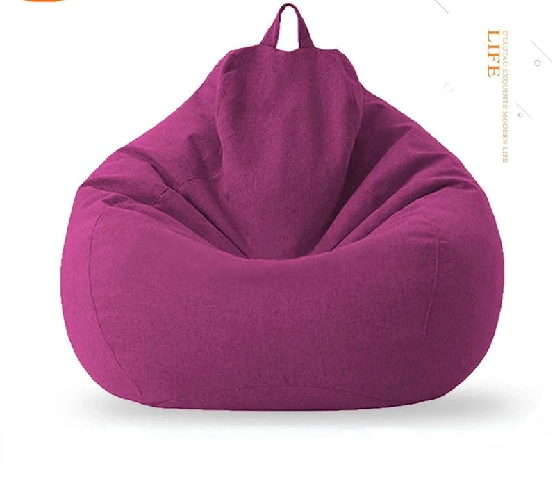Sitzsack aus Baumwolle-Lila