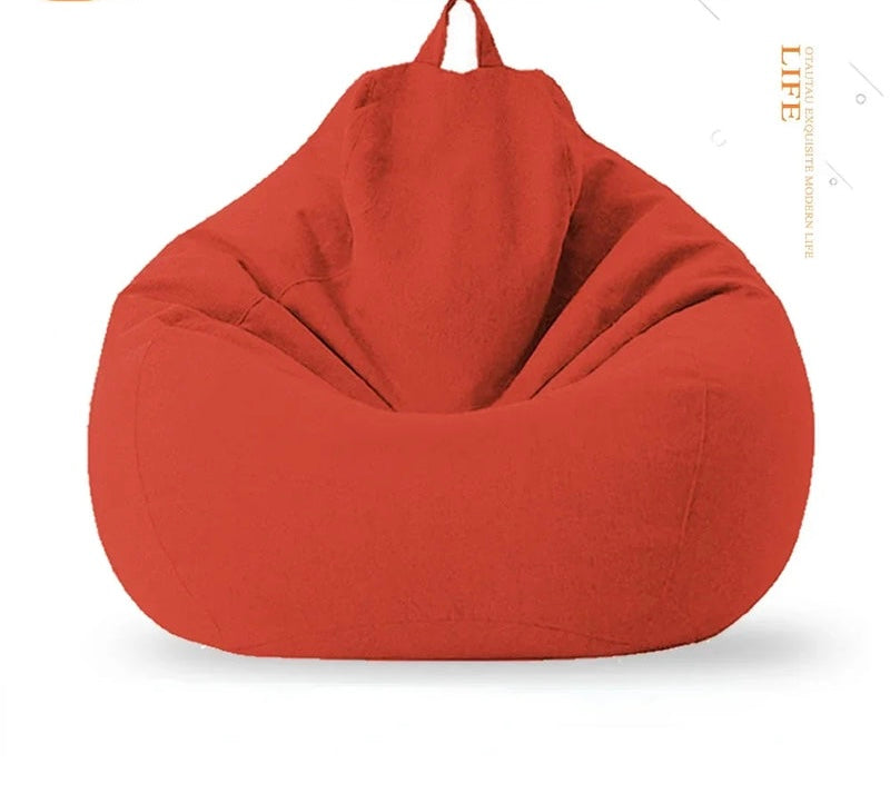 Sitzsack aus Baumwolle-Rot