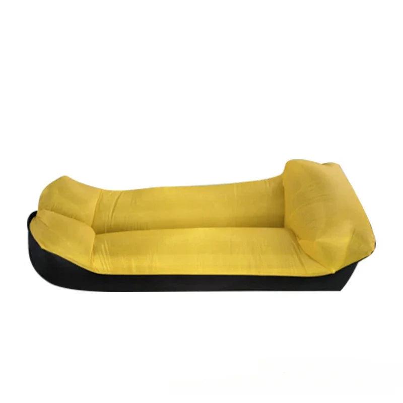 Sitzsack outdoor / Sitzsack tragbar-Schwarz plus gelb