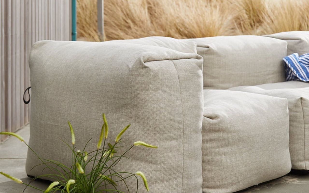 Eck-Kirra Sand-SACKit - Soft 5-Sitzer Ecksofa