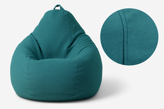 Gaming Sitzsack mit Rückenlehne-Blau-1