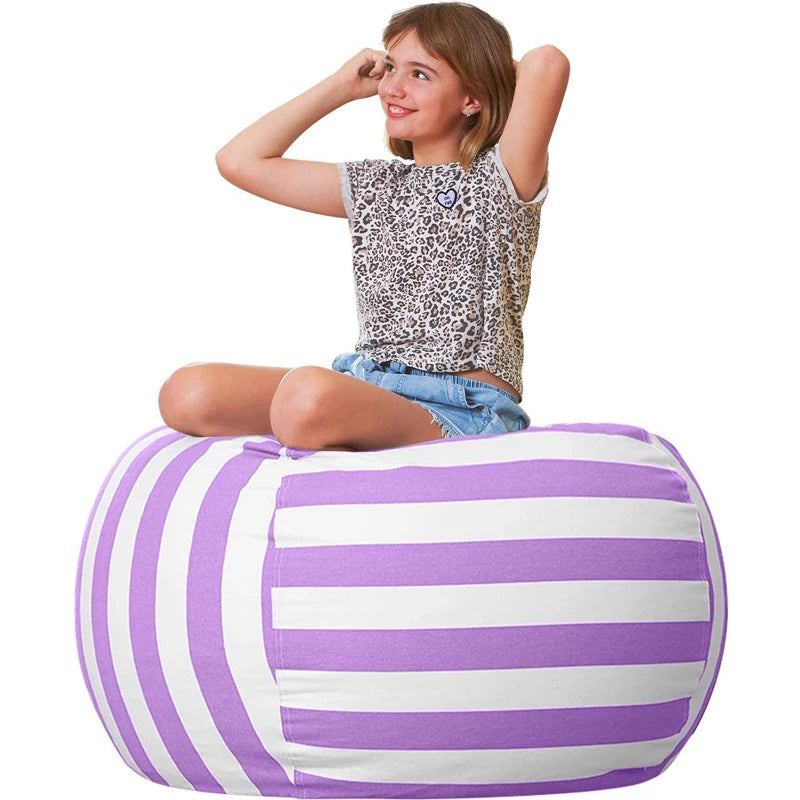Kindersitzsäcke Weiß lila