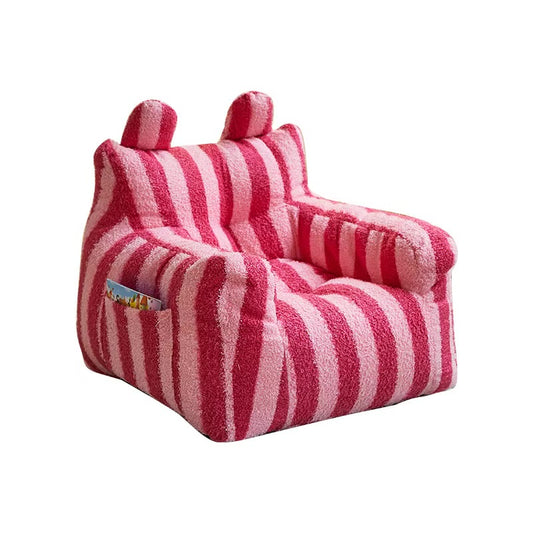Kindersofa- Rosa-Weiß-S