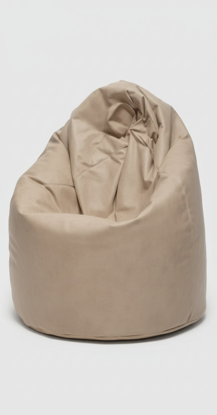 Kunstleder Sitzsack XXL-Beige