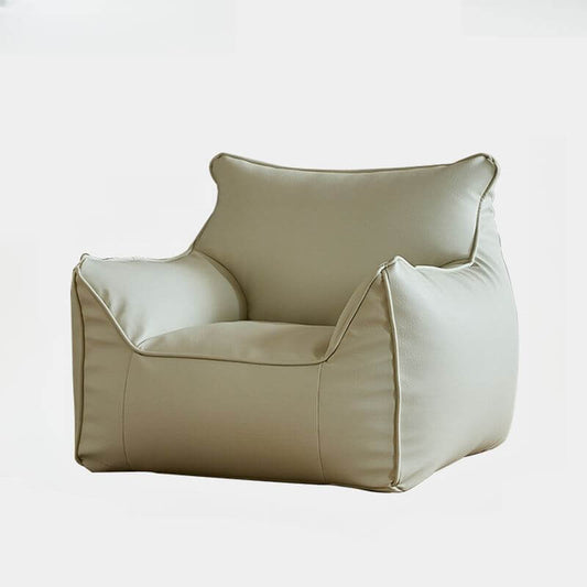 Leder Sitzsäcke-beige