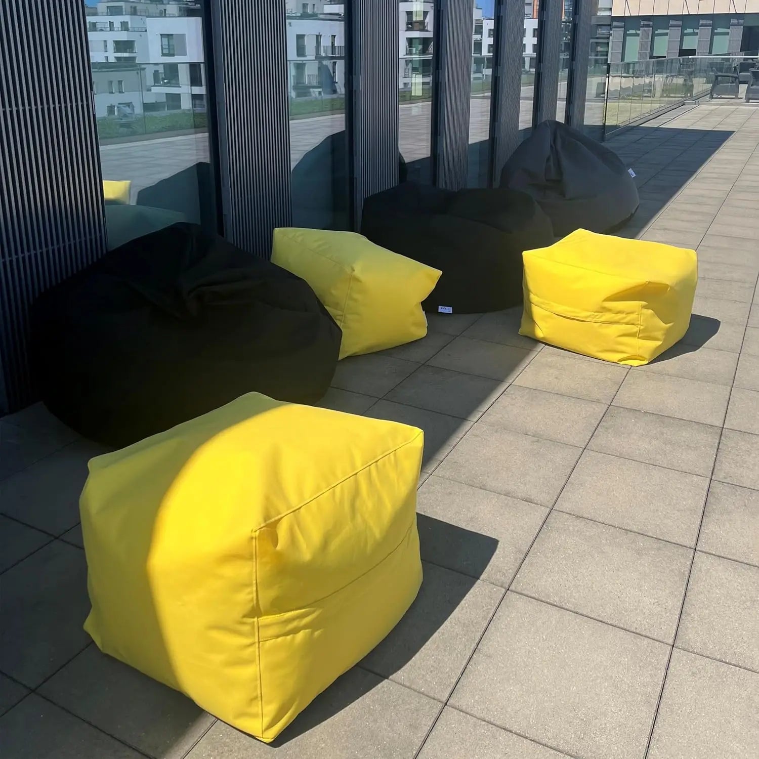 Outdoor-Sitzsack XXL wasserdicht- Gelb-1