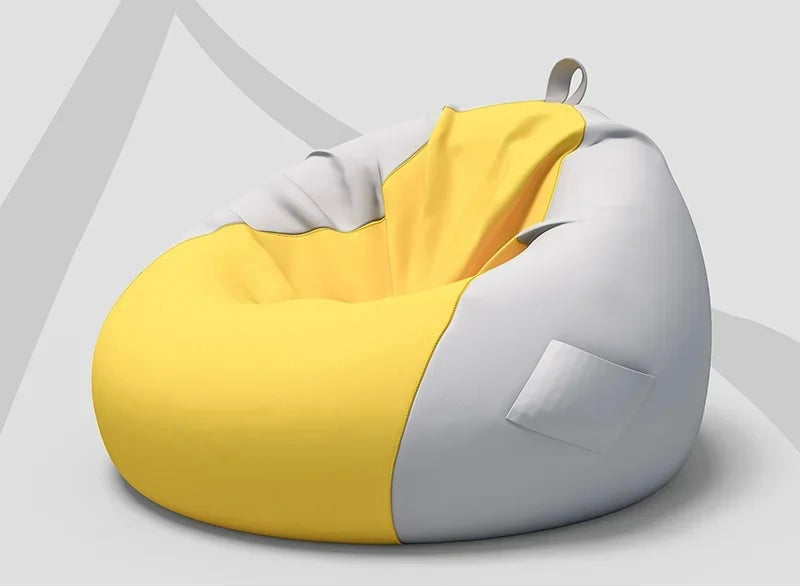 Riesensitzsack / Sitzsack Wohnzimmer-Grau-gelb