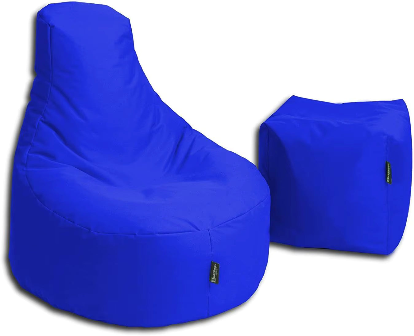 Sitzsack-Sessel Lounge-Set mit Kissen-Blau-Navy