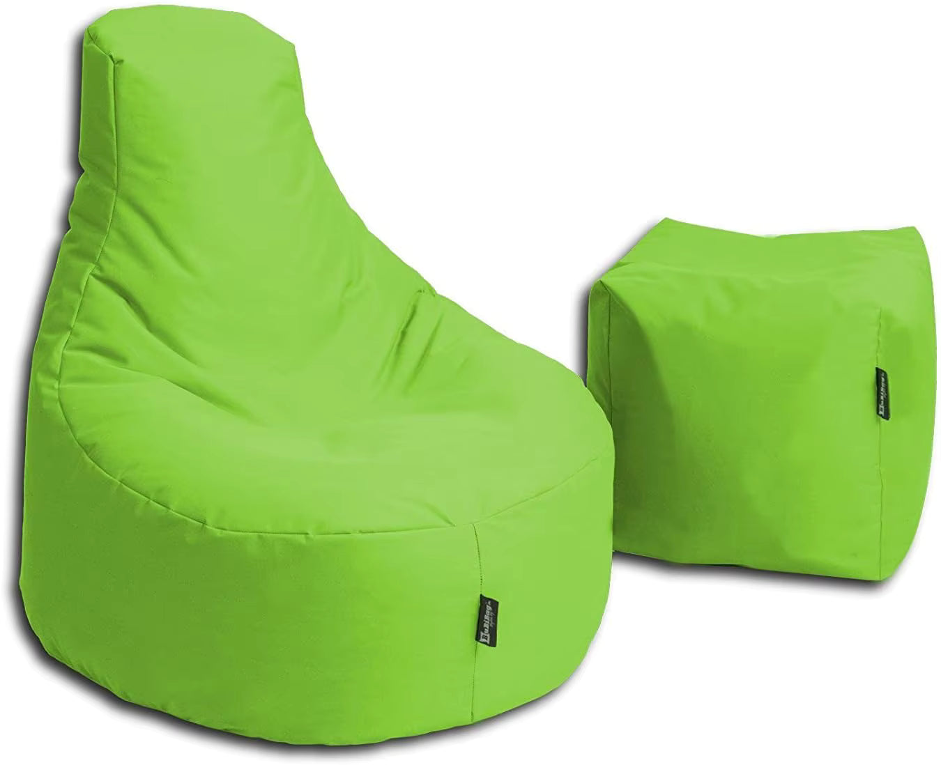 Sitzsack-Sessel Lounge-Set mit Kissen-Grün