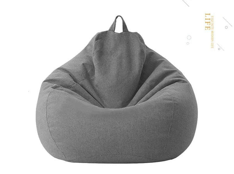 Sitzsack-Wohnzimmer-Dunkelgrau