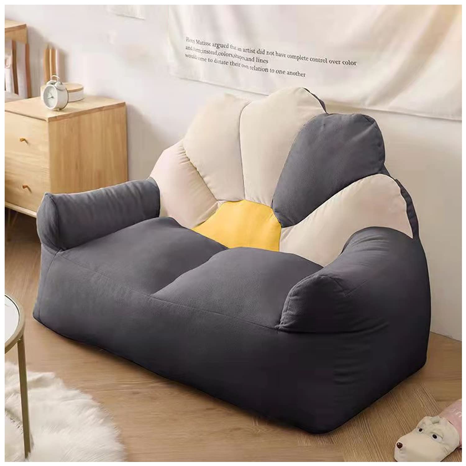 Sitzsack Sofa-Salbeigrau & Anthrazit