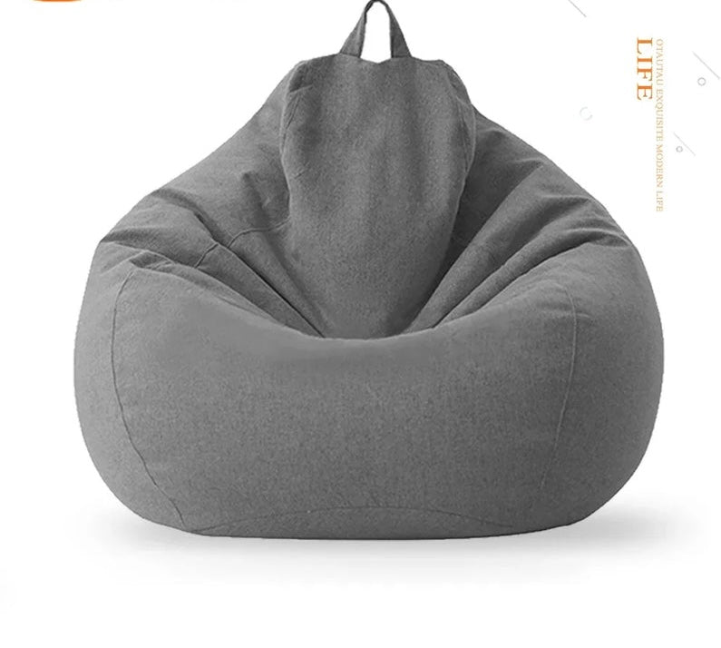 Sitzsack aus Baumwolle-Dunkelgrau