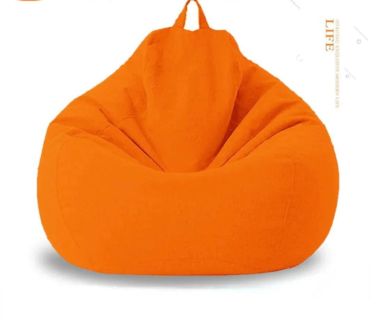 Sitzsack aus Baumwolle-Orange