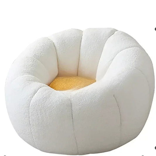 Stilvoller Sofasessel-Weiß Sitzsäcke-elegantes-Cremeweiß